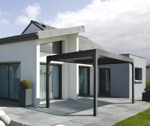 Pergola Bioclim 4 m x 3 m gris anthracite